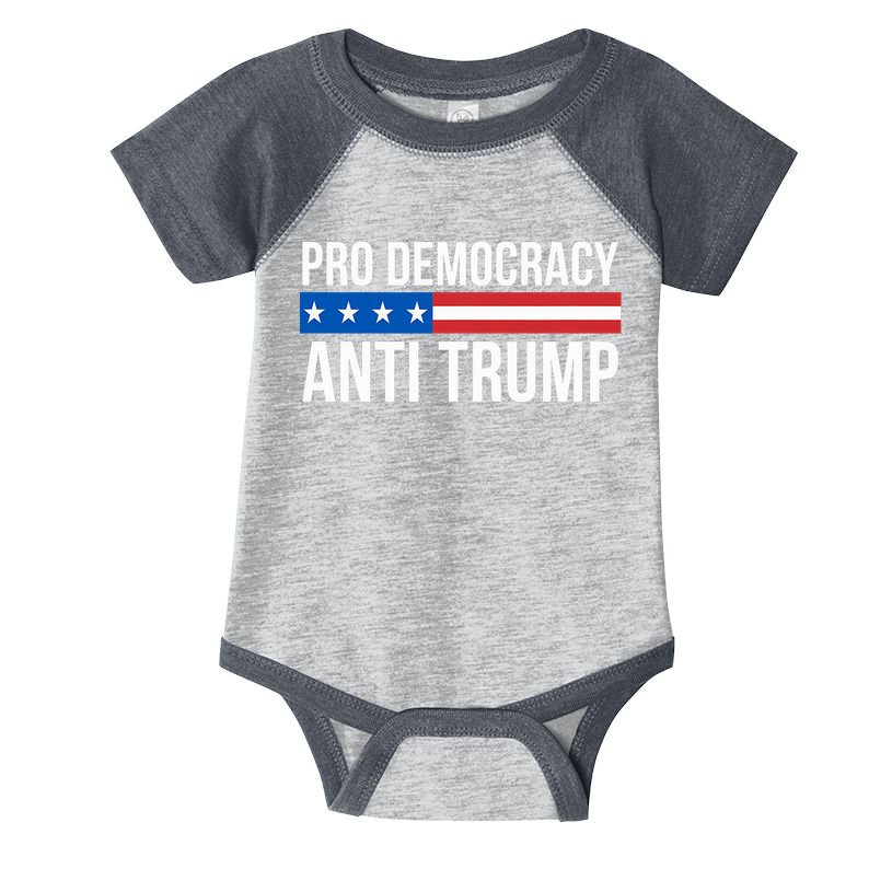 Pro Democracy Anti Trump Infant Baby Jersey Bodysuit