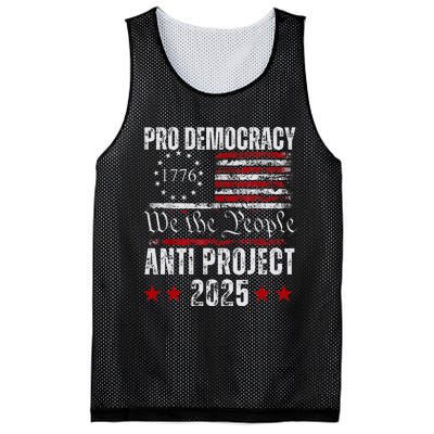 Pro Democracy Anti Project 2025 Stop Project 2025 Anti Trump Mesh Reversible Basketball Jersey Tank