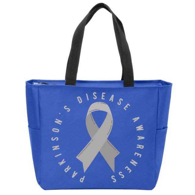 ParkinsonS Disease Awareness Month April Support Wear Grey Great Gift Zip Tote Bag