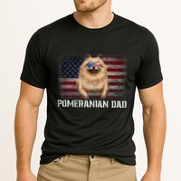 Pomeranian Dad American Pomeranian Dog US Flag 4th Of July Performance Shirt