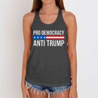 Pro Democracy Anti Trump Women's Knotted Racerback Tank