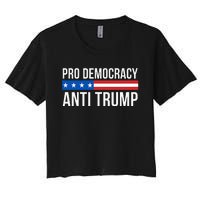 Pro Democracy Anti Trump Women's Crop Top Tee