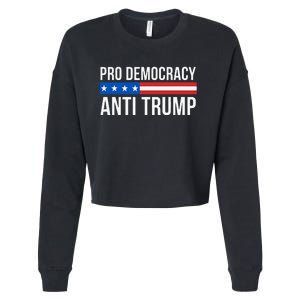 Pro Democracy Anti Trump Cropped Pullover Crew