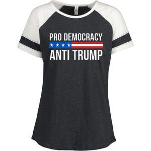 Pro Democracy Anti Trump Enza Ladies Jersey Colorblock Tee