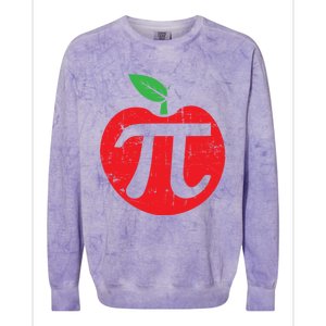 Pi Day Apple Pie Pun 3 14 Cute Math Lover Teacher Baker Gift Colorblast Crewneck Sweatshirt