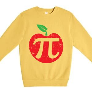 Pi Day Apple Pie Pun 3 14 Cute Math Lover Teacher Baker Gift Premium Crewneck Sweatshirt