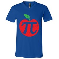 Pi Day Apple Pie Pun 3 14 Cute Math Lover Teacher Baker Gift V-Neck T-Shirt