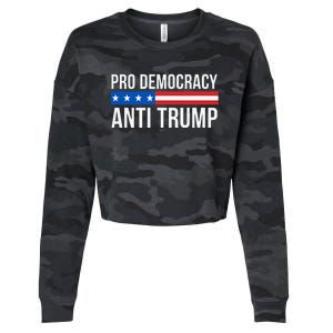 Pro Democracy Anti Trump Cropped Pullover Crew