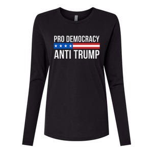 Pro Democracy Anti Trump Womens Cotton Relaxed Long Sleeve T-Shirt