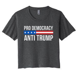 Pro Democracy Anti Trump Women's Crop Top Tee