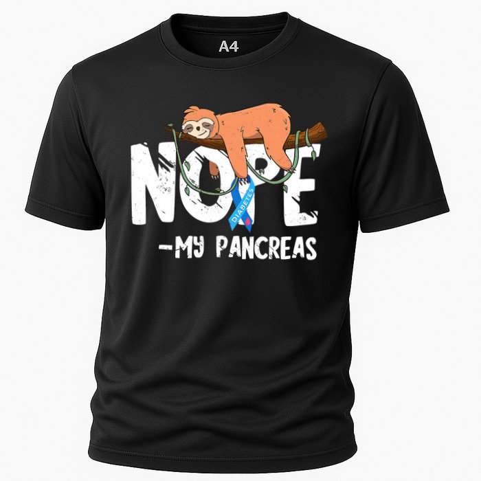 Pancreas Diabetes Awareness Blood Sugar Diabetic Sloth T1D Cooling Performance Crew T-Shirt