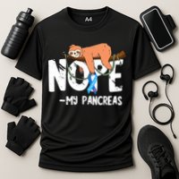 Pancreas Diabetes Awareness Blood Sugar Diabetic Sloth T1D Cooling Performance Crew T-Shirt