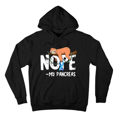 Pancreas Diabetes Awareness Blood Sugar Diabetic Sloth T1D Hoodie