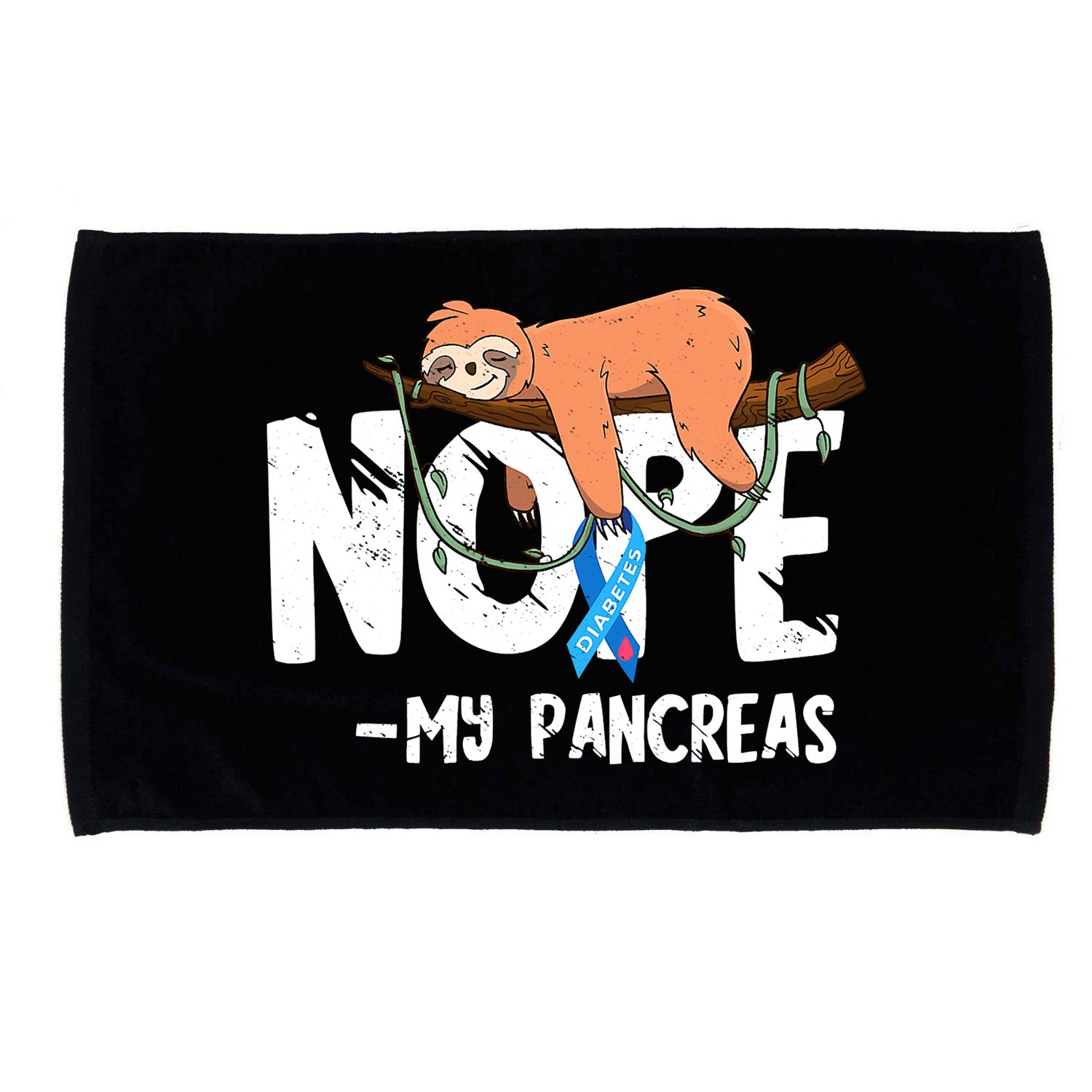 Pancreas Diabetes Awareness Blood Sugar Diabetic Sloth T1D Microfiber Hand Towel