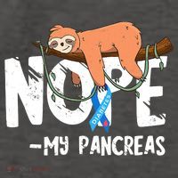 Pancreas Diabetes Awareness Blood Sugar Diabetic Sloth T1D Vector Backpack