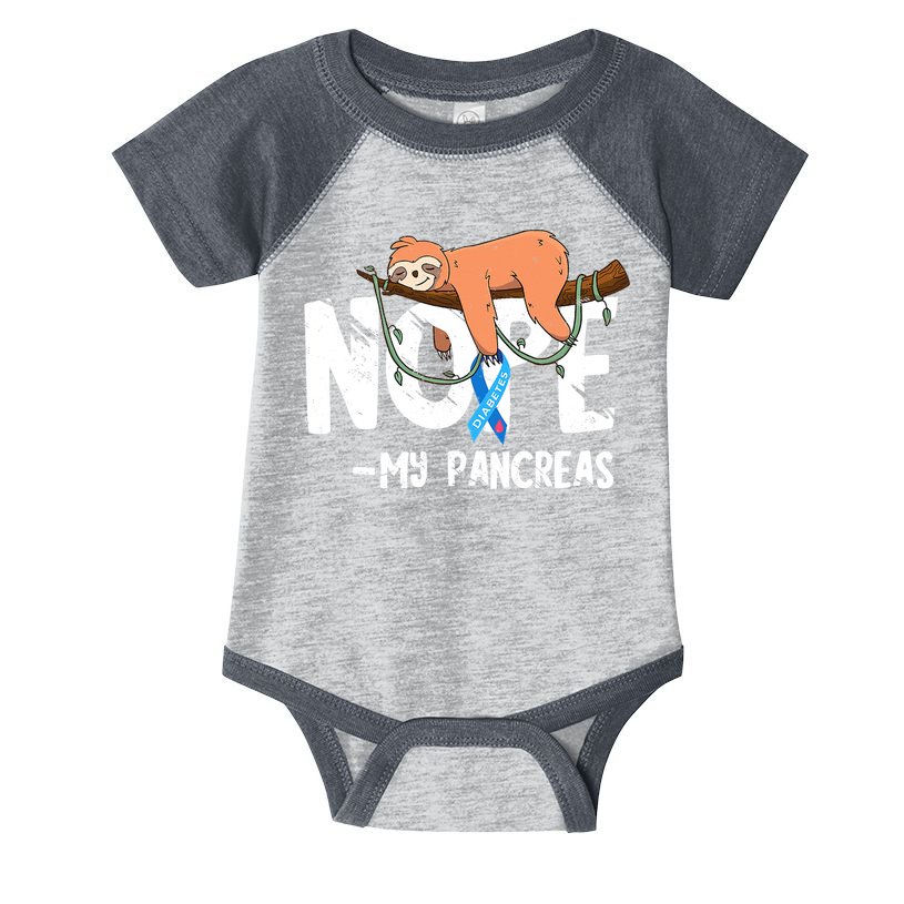 Pancreas Diabetes Awareness Blood Sugar Diabetic Sloth T1D Infant Baby Jersey Bodysuit
