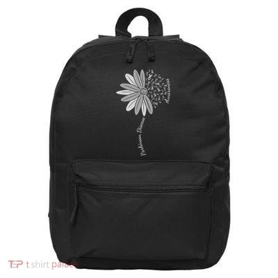 Parkinson's Disease Awareness Support Gray Ribbon Sunflower 16 in Basic Backpack