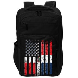 Proud Dominican American Flag Dominican Republic Usa Meaningful Gift Impact Tech Backpack