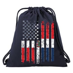 Proud Dominican American Flag Dominican Republic Usa Meaningful Gift Drawstring Bag