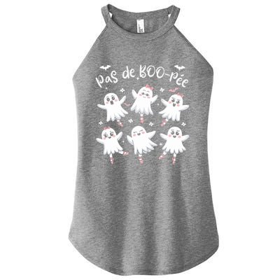 Pas De BooréE Ghost Ballet Dance Teachers Spooky Halloween Gift Women’s Perfect Tri Rocker Tank