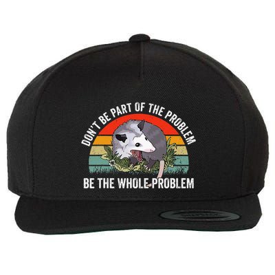 Possum DonT Be Part Of The Problem Be The Whole Problem Wool Snapback Cap