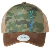 Pickleball Distressed Blue Gradient Casual Design Legacy Tie Dye Trucker Hat