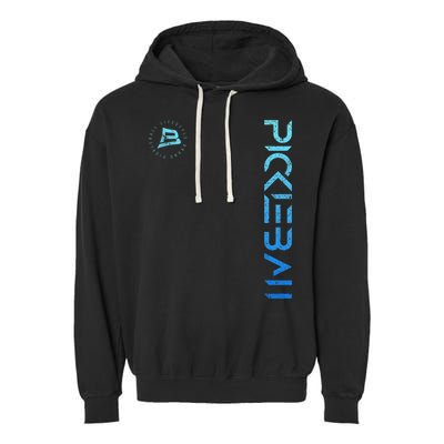 Pickleball Distressed Blue Gradient Casual Design Garment-Dyed Fleece Hoodie