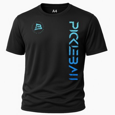 Pickleball Distressed Blue Gradient Casual Design Performance Shirt