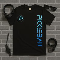 Pickleball Distressed Blue Gradient Casual Design T-Shirt