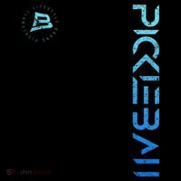 Pickleball Distressed Blue Gradient Casual Design Button