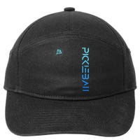 Pickleball Distressed Blue Gradient Casual Design 7-Panel Snapback Hat
