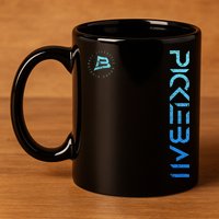 Pickleball Distressed Blue Gradient Casual Design 11oz C Handle Ceramic Mug