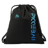 Pickleball Distressed Blue Gradient Casual Design Drawstring Bag