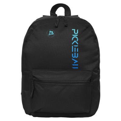Pickleball Distressed Blue Gradient Casual Design 16 in Basic Backpack