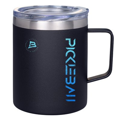 Pickleball Distressed Blue Gradient Casual Design 12oz Stainless Steel Coffee Mug