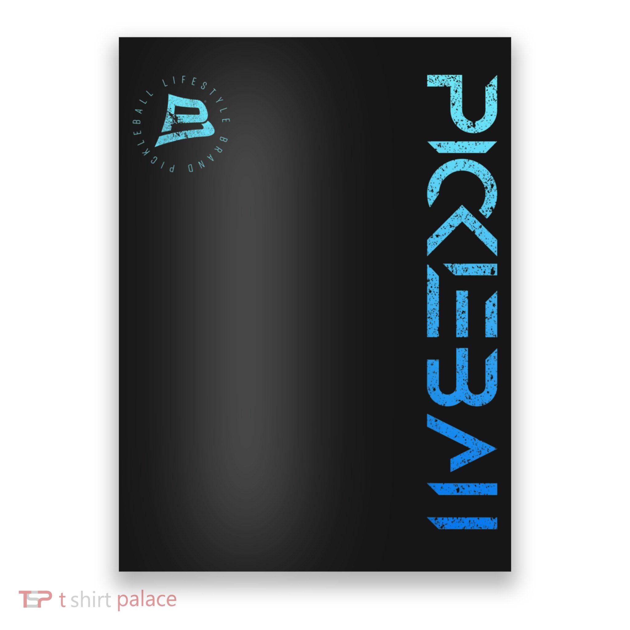 Pickleball Distressed Blue Gradient Casual Design Poster