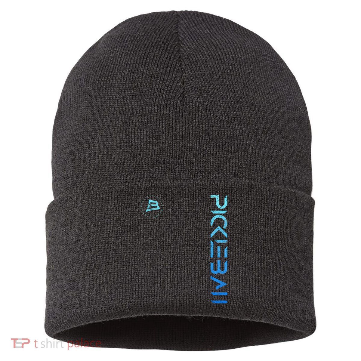 Pickleball Distressed Blue Gradient Casual Design Sustainable Knit Beanie