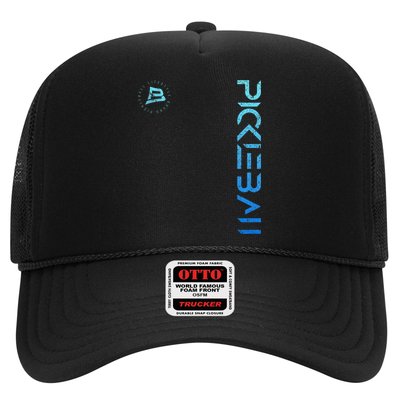 Pickleball Distressed Blue Gradient Casual Design Trucker Hat