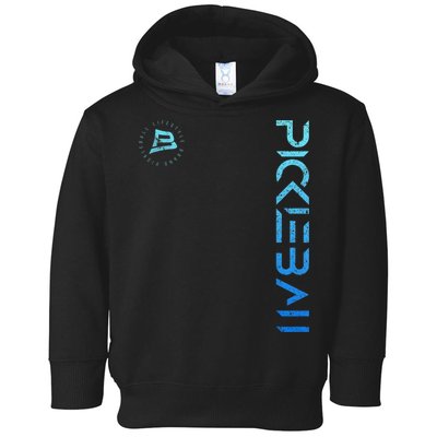 Pickleball Distressed Blue Gradient Casual Design Toddler Hoodie