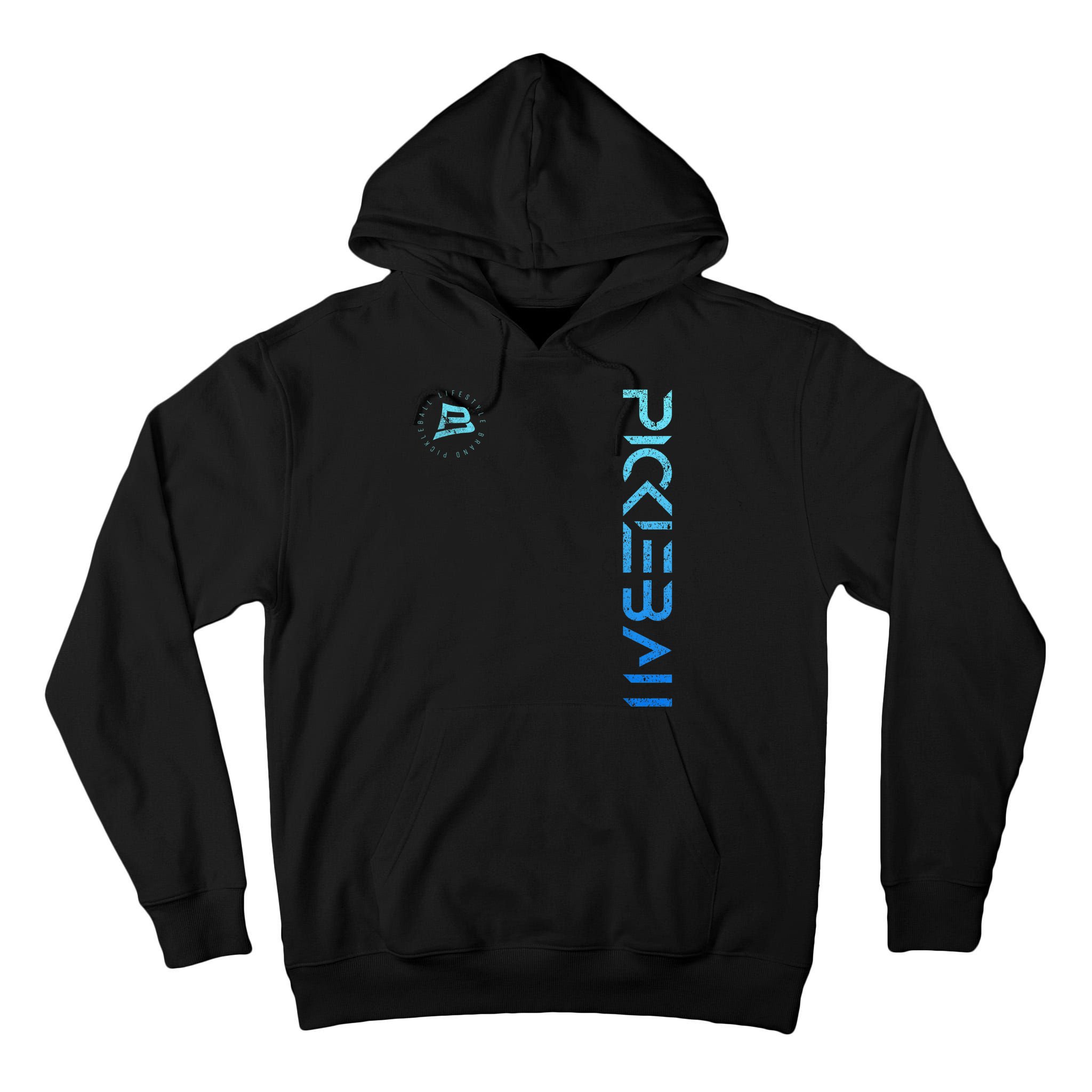 Pickleball Distressed Blue Gradient Casual Design Tall Hoodie