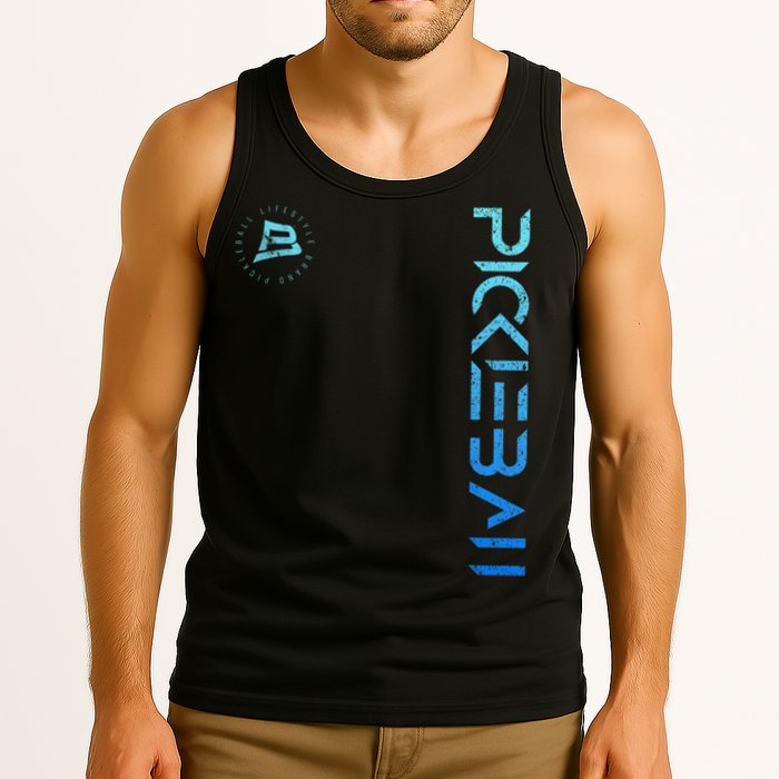 Pickleball Distressed Blue Gradient Casual Design Tank Top