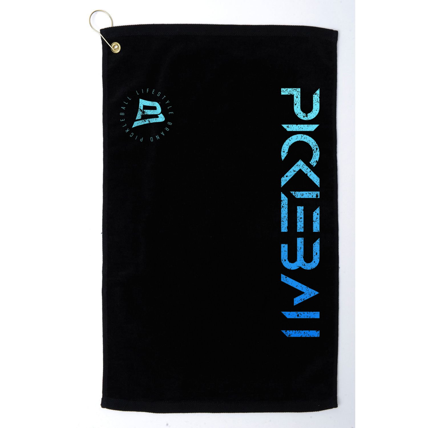 Pickleball Distressed Blue Gradient Casual Design Golf Towel