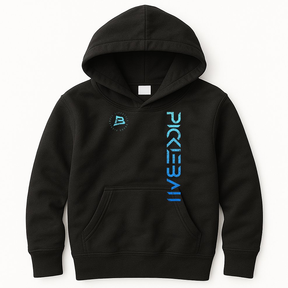 Pickleball Distressed Blue Gradient Casual Design Kids Hoodie