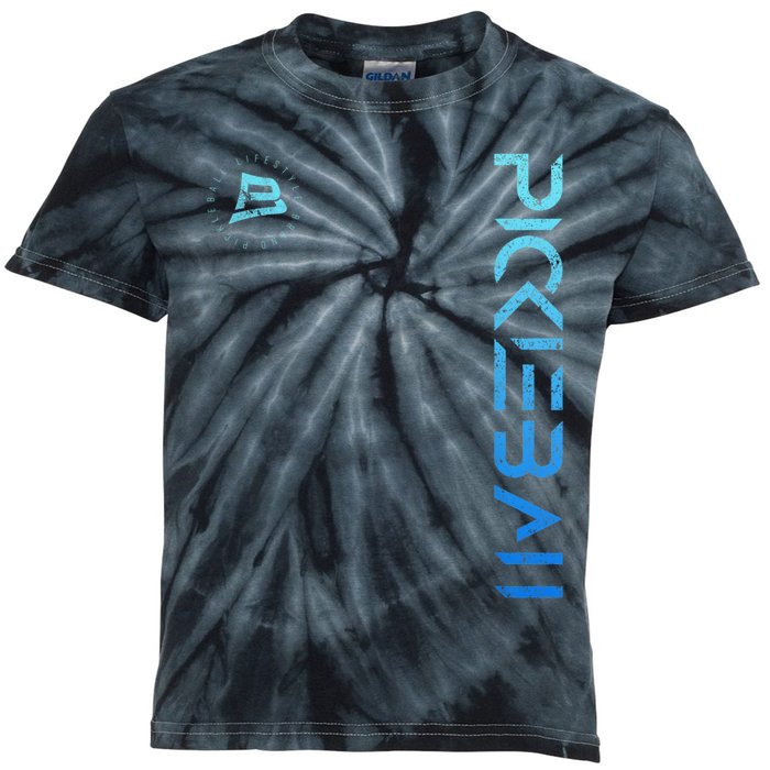 Pickleball Distressed Blue Gradient Casual Design Kids Tie-Dye T-Shirt