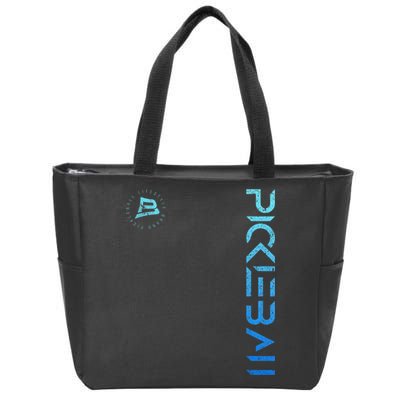 Pickleball Distressed Blue Gradient Casual Design Zip Tote Bag