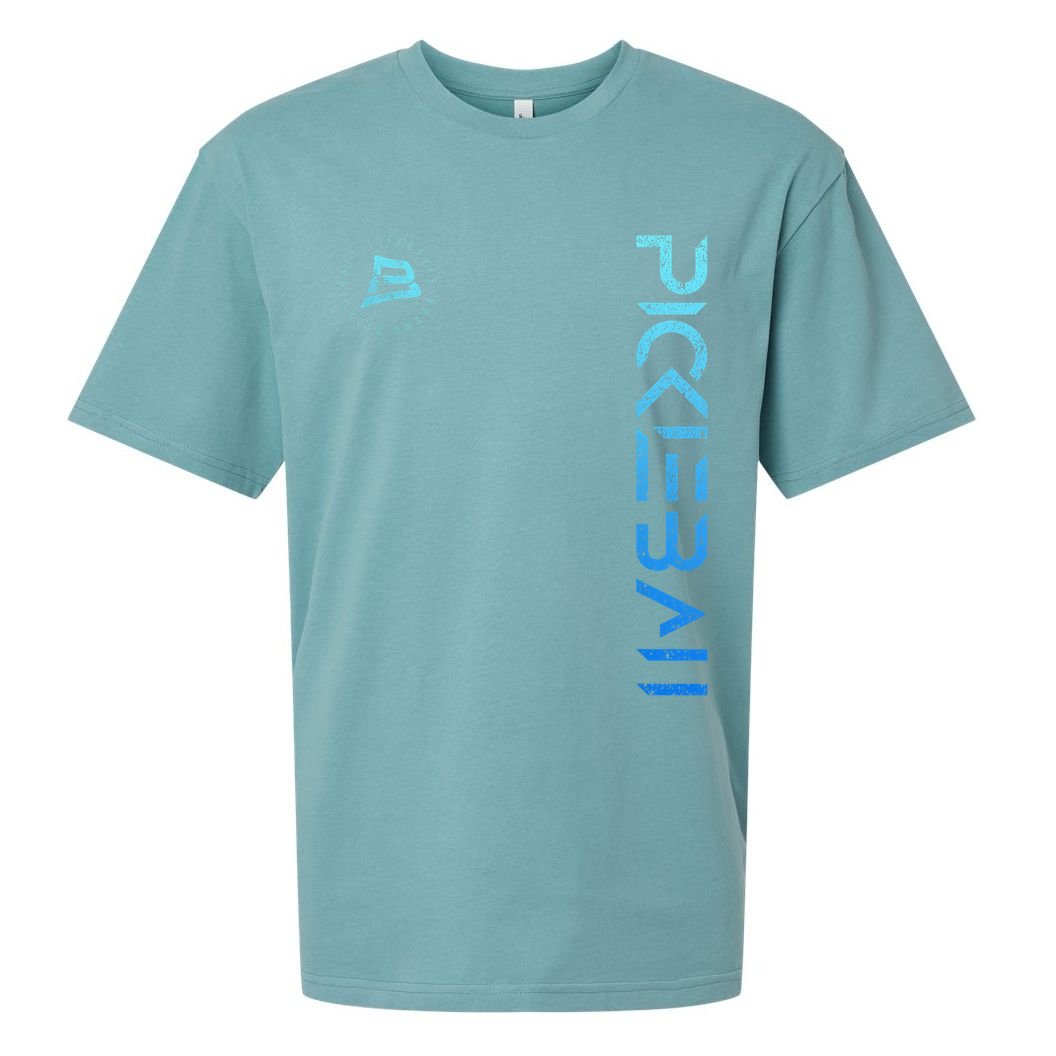 Pickleball Distressed Blue Gradient Casual Design Sueded Cloud Jersey T-Shirt