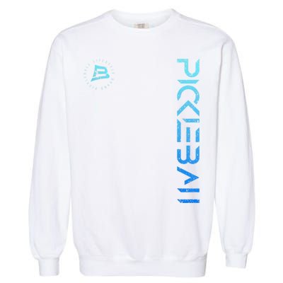 Pickleball Distressed Blue Gradient Casual Design Garment-Dyed Sweatshirt