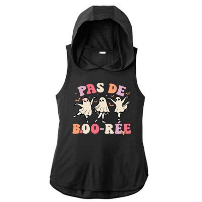 Pas De BooréE Ghost Ballet Dancer Halloween Dance Teacher Ladies PosiCharge Tri-Blend Wicking Draft Hoodie Tank