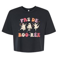 Pas De BooréE Ghost Ballet Dancer Halloween Dance Teacher Bella+Canvas Jersey Crop Tee