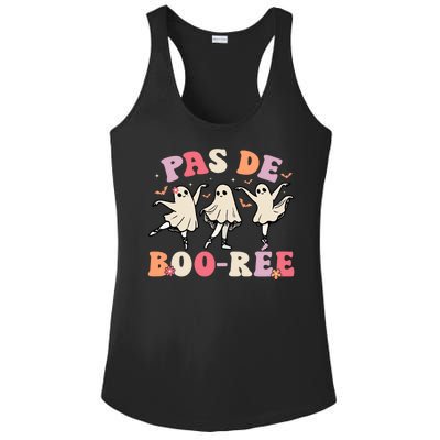 Pas De BooréE Ghost Ballet Dancer Halloween Dance Teacher Ladies PosiCharge Competitor Racerback Tank